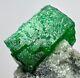 161 Gm Collect Piece Full Terminated Top Green Swat Emerald Huge Crystal On Mat