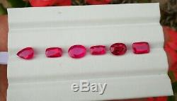 16 Carat Top Quality Clean Ruby cut 6 Pieces From Tajikistan