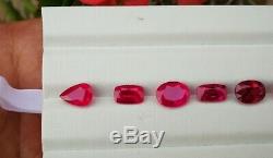 16 Carat Top Quality Clean Ruby cut 6 Pieces From Tajikistan