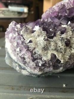 16 Lbs. Total, 4 Pieces, Natural Amethyst Geode. $250 Ask For Lot. Free Shipping