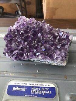 16 Lbs. Total, 4 Pieces, Natural Amethyst Geode. $250 Ask For Lot. Free Shipping