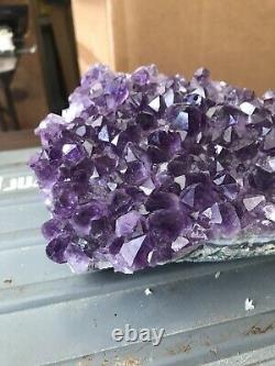 16 Lbs. Total, 4 Pieces, Natural Amethyst Geode. $250 Ask For Lot. Free Shipping