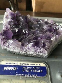 16 Lbs. Total, 4 Pieces, Natural Amethyst Geode. $250 Ask For Lot. Free Shipping