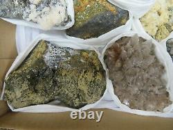 17 Piece Mix Mineral Specimen Flat Sphalerite Mimetite Pyrite Pyrrhotite