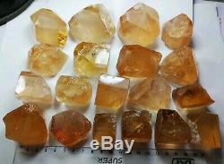 1852 Gram 19 pieces Facet Topaz Crystals Type Rough From mine Pakistan