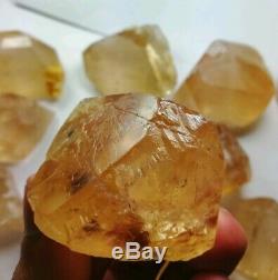 1852 Gram 19 pieces Facet Topaz Crystals Type Rough From mine Pakistan