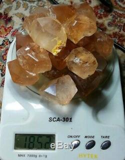 1852 Gram 19 pieces Facet Topaz Crystals Type Rough From mine Pakistan