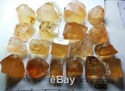 1852 Gram 19 pieces Facet Topaz Crystals Type Rough From mine Pakistan