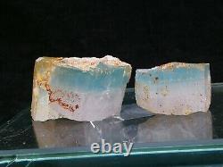 187 Grame Beautiful Bi colour Morganite Crystal's 2 Pieces From Afghanistan