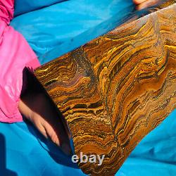 18.54LB Natural tiger's-eye slab quartz freeform crystal piece healing decor