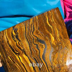 18.63LB Natural tiger's-eye slab quartz freeform crystal piece healing decor