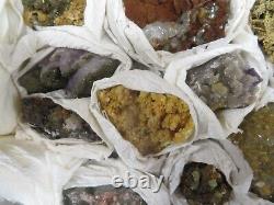 18 Piece Mix Mineral Specimen Flat Austinite Fluorite Quartz Pyrite Mimetite