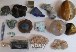 18 Piece Mixed Lot Rock, Fossil, Mineral, Crystal