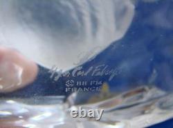 1989 $275 FABERGE Crystal Polar Bear Iceberg Carved 1 Piece Crystal Signed + COA