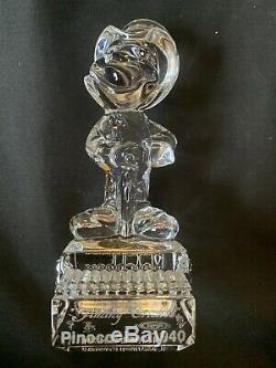 1999 Waterford Crystal Disney Disneyana Jiminy Cricket Gorgeous Piece