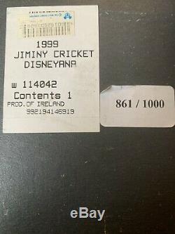 1999 Waterford Crystal Disney Disneyana Jiminy Cricket Gorgeous Piece
