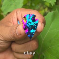 1-1.5 in. Rainbow Titanium Aura Quartz Arrowhead Spearhead Crystal Point Healing