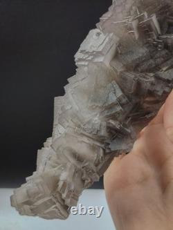 1.23kg Natural Cubic Fluorite Crystal Mineral Specimen Rare Step Formation