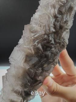 1.23kg Natural Cubic Fluorite Crystal Mineral Specimen Rare Step Formation