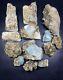 1.6kg Natural Aquamarine Crystals On Muscovite Matrix Specimens 13 Pieces