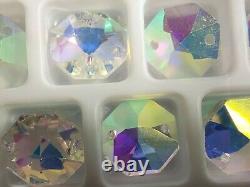 2000 Pieces, Prisms Wholesale, Asfour Crystal, Clear AB, 14mm octagon -2 Holes