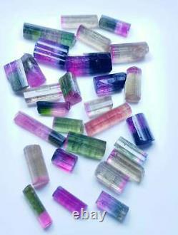 200 Carat 28 Pieces Top Quality Bi Color Tourmaline Crystal Lot From Paprok