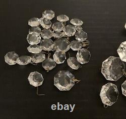 200+ Piece Lot Vtg Antique Chandelier Crystal Prisms Assorted Shapes Sizes