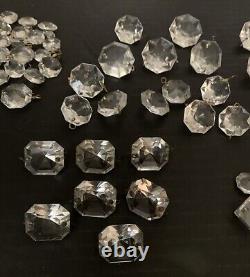 200+ Piece Lot Vtg Antique Chandelier Crystal Prisms Assorted Shapes Sizes