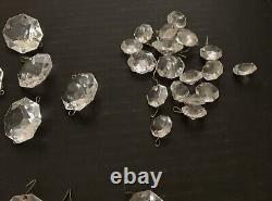 200+ Piece Lot Vtg Antique Chandelier Crystal Prisms Assorted Shapes Sizes