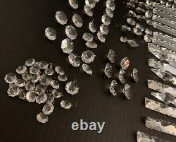 200+ Piece Lot Vtg Antique Chandelier Crystal Prisms Assorted Shapes Sizes