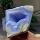 204g Natural Blue Striped Agate Crystal Chunks Piece Form Mineral Specimens