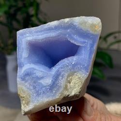 204G Natural Blue striped agate Crystal Chunks piece form Mineral Specimens