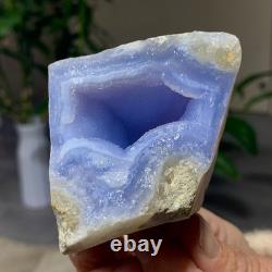 204G Natural Blue striped agate Crystal Chunks piece form Mineral Specimens