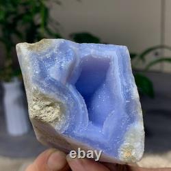 204G Natural Blue striped agate Crystal Chunks piece form Mineral Specimens