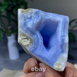 204G Natural Blue striped agate Crystal Chunks piece form Mineral Specimens