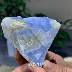 204G Natural Blue striped agate Crystal Chunks piece form Mineral Specimens