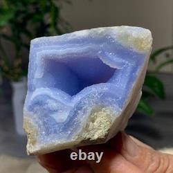 204G Natural Blue striped agate Crystal Chunks piece form Mineral Specimens