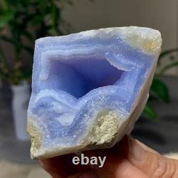 204G Natural Blue striped agate Crystal Chunks piece form Mineral Specimens