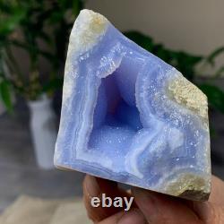 204G Natural Blue striped agate Crystal Chunks piece form Mineral Specimens