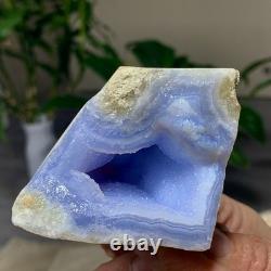 204G Natural Blue striped agate Crystal Chunks piece form Mineral Specimens