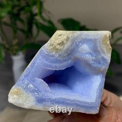 204G Natural Blue striped agate Crystal Chunks piece form Mineral Specimens
