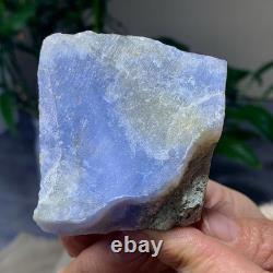 204G Natural Blue striped agate Crystal Chunks piece form Mineral Specimens