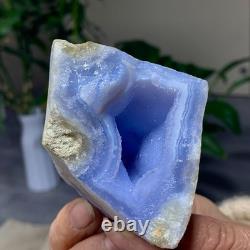 204G Natural Blue striped agate Crystal Chunks piece form Mineral Specimens
