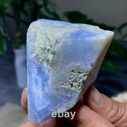204G Natural Blue striped agate Crystal Chunks piece form Mineral Specimens