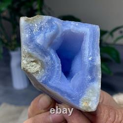 204G Natural Blue striped agate Crystal Chunks piece form Mineral Specimens