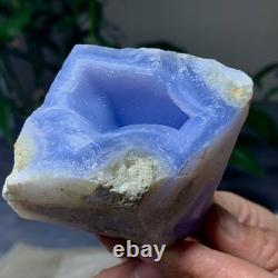 204G Natural Blue striped agate Crystal Chunks piece form Mineral Specimens