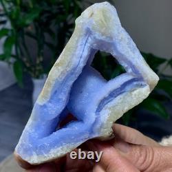 205G Natural Blue striped agate Crystal Chunks piece form Mineral Specimens