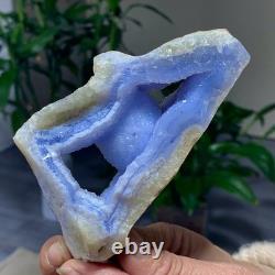 205G Natural Blue striped agate Crystal Chunks piece form Mineral Specimens