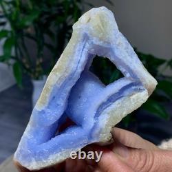 205G Natural Blue striped agate Crystal Chunks piece form Mineral Specimens