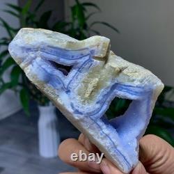 205G Natural Blue striped agate Crystal Chunks piece form Mineral Specimens